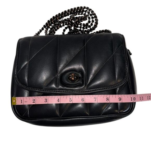 COACH Quilted Pillow Madison Shoulder & Crossbody Bag in Black Nappa Leather - Picture 12 of 16